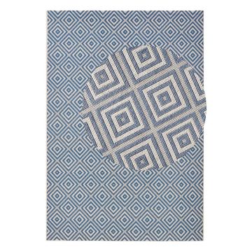 Covor de exterior NORTHRUGS Karo, 80 x 150 cm, albastru