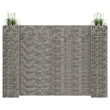 vidaXL Jardinieră gabion în formă de H, 260 x 40 x 200 cm, sârmă oțel