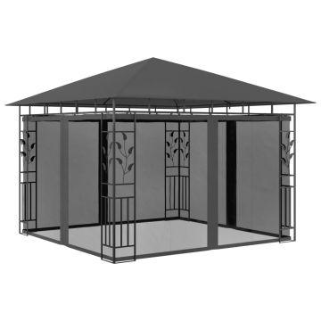 vidaXL Pavilion cu plasă anti-țânțari, antracit, 3x3x2,73 m, 180 g/m²