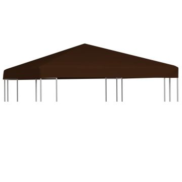 vidaXL Acoperiș pentru pavilion, 3 x 3 m, maro, 310 g/m²