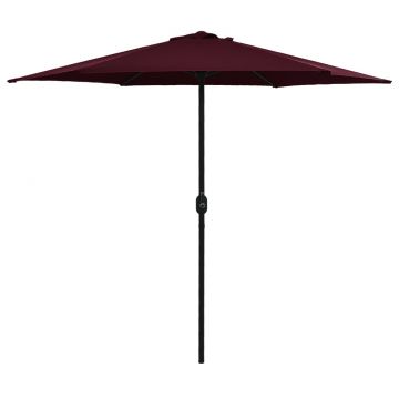 vidaXL Umbrelă soare de grădină stâlp aluminiu roșu bordo 270x246 cm