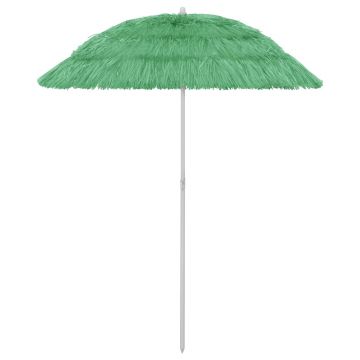 vidaXL Umbrelă de soare de plajă Hawaii, verde, 180 cm