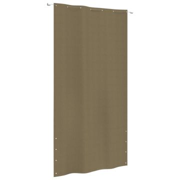 vidaXL Paravan de balcon, gri taupe, 140x240 cm, țesătură oxford