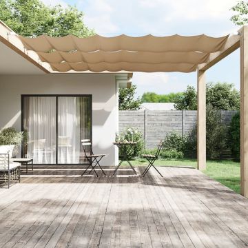 vidaXL Copertină verticală, gri taupe, 60x1000 cm, țesătură oxford