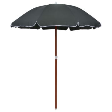 vidaXL Umbrelă de soare de grădină cu stâlp din oțel, antracit, 180 cm