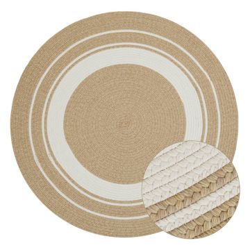 Covor rotund de exterior în culoare naturală ø 150 cm - NORTHRUGS