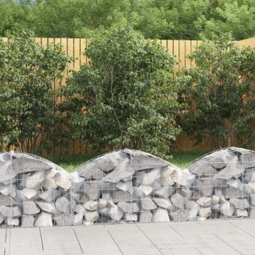 vidaXL Coș gabion arcuit, 100x30x40/60 cm, fier galvanizat