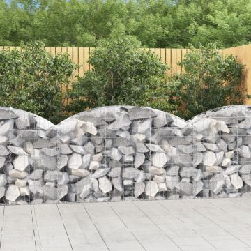 vidaXL Coș gabion arcuit, 150x50x80/100 cm, fier galvanizat