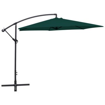 vidaXL Umbrelă de soare de grădină în consolă, verde, 3 m