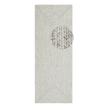 Covor alb/bej de exterior 200x80 cm - NORTHRUGS