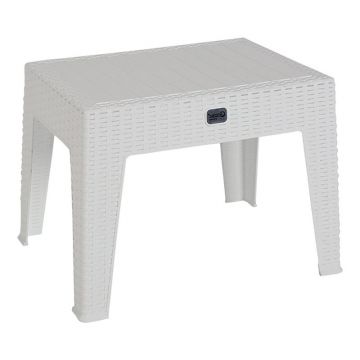 Masa exterior Cosmic plastic culoare alba 55x40x43.5cm