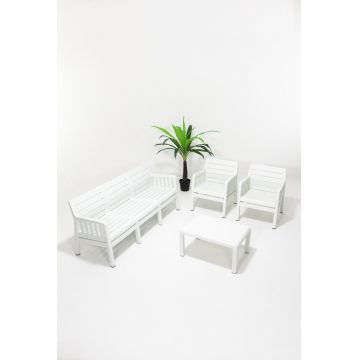 Set de gradina Lara 311S Alb 190x79x65 cm