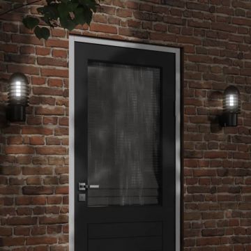 vidaXL Lampă exterioară de perete, negru, oțel inoxidabil