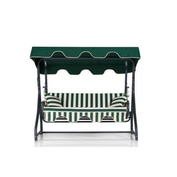 Balansoar de gradina cu 3 locuri Bazin, Verde, 200 x 165 x 110 cm