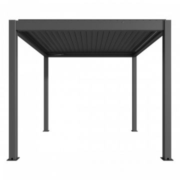 Pergola bioclimatica cu sipci Wellis MotionFlex, cu iluminare LED - Dimensiune 300 x 300 x 250 cm