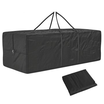 Outsunny Geantă pentru Brad Impermeabilă și UV30+, Husă din Țesătură cu Fermoar Dublu și Mânere, 175x80x60 cm, Negru | Aosom Romania