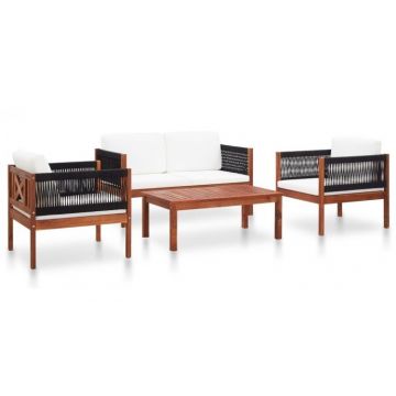 Set mobilier de gradina, 4 piese, lemn masiv de acacia