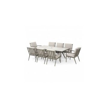 Set mobilier gradina 8 scaune si 1 masa Carmel