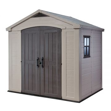 Casuta de gradina Factor 8x6 Indoor STD - BRW557- Bej- taupe