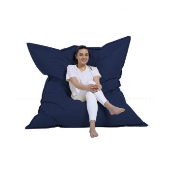 Fotoliu de Grădină tip Bean Bag Model Giant Pillow 140x180, Albastru închis