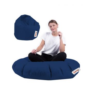 Fotoliu de grădină tip Bean Bag Model Iyzi 100, Albastru închis