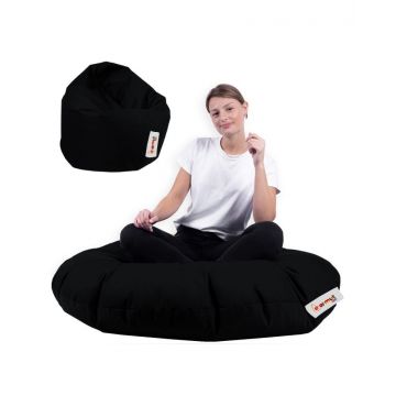 Fotoliu de grădină tip Bean Bag Model Iyzi 100, Negru