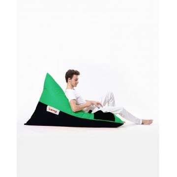 Fotoliu de Grădină tip Bean Bag Model Pyramid, Verde