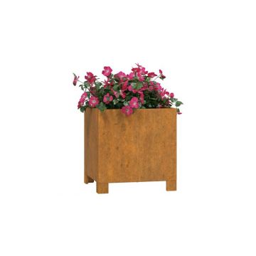 Jardiniera cu picioare, ruginiu, 32x30x33 cm, otel corten