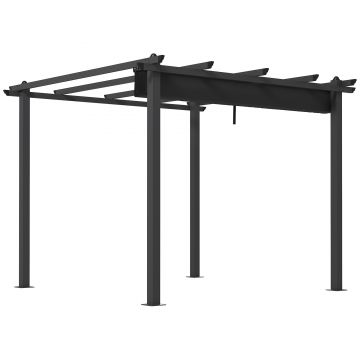 Outsunny Pergola cu Acoperis Retractabil de 3 x 3 (m) | Aosom Romania