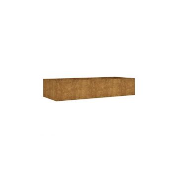 Strat inaltat de gradina, 200x80x40 cm, otel corten