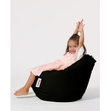 Fotoliu de Grădină tip Bean Bag Model Premium Kids, Negru