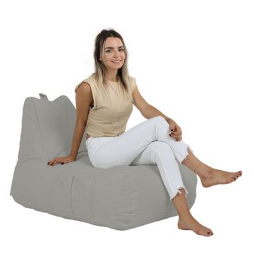 Fotoliu de Grădină tip Bean Bag Model Trendy Comfort, Gri fume