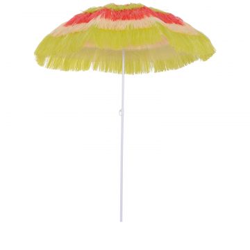 Outsunny Umbrelă Hawaiană Portabilă, Acoperitoare Ø160cm, Impermeabilă, Înălțime până la 180cm