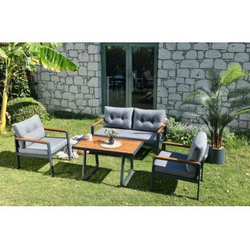 Set de gradina Tivoli Gri 129.5x74.5x74.5 cm