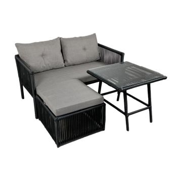 Set de gradina Shangai 8 Gri 158x62x62 cm Set de gradina Shangai 8 Gri 158x62x62 cm